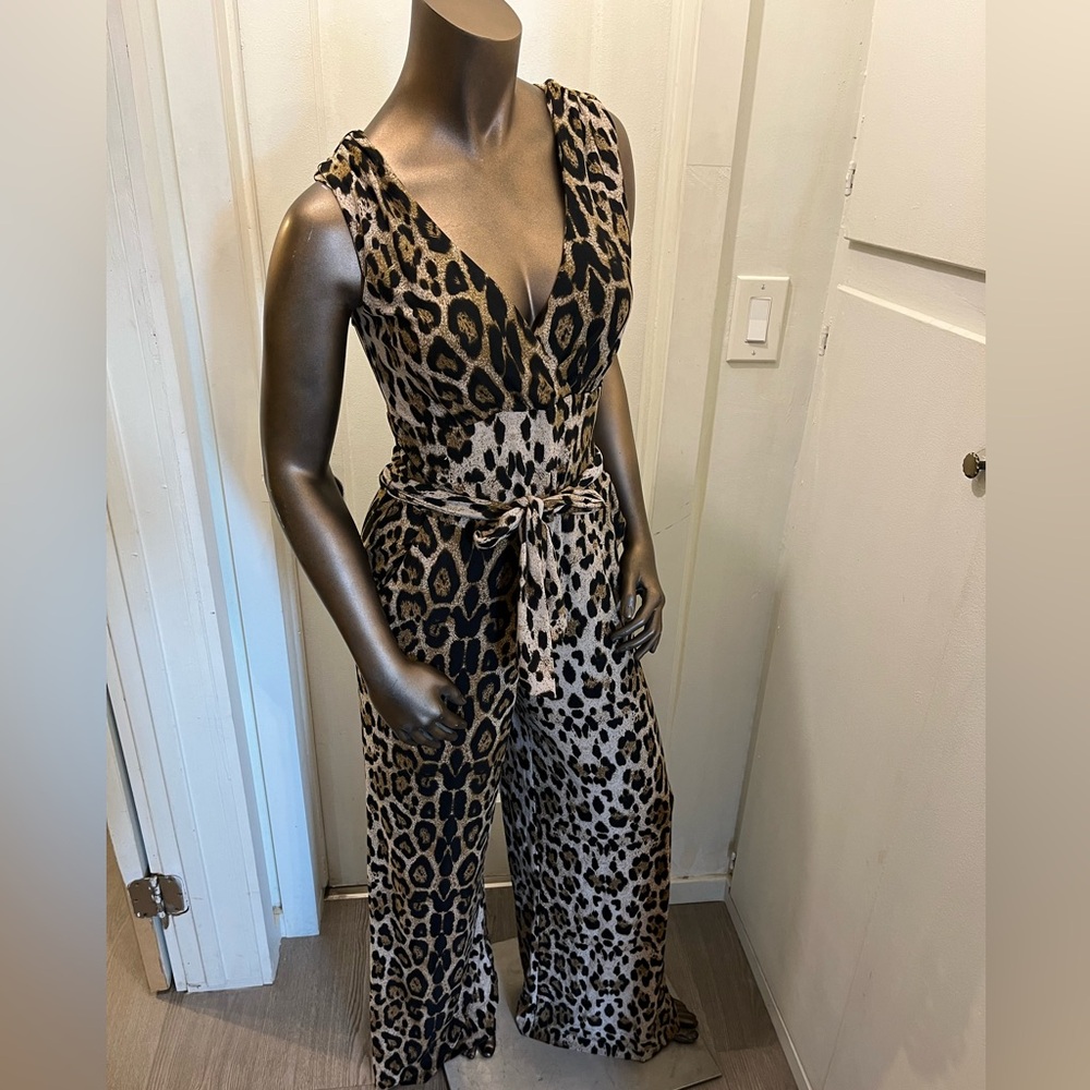 Unique Vintage leopard jumpsuit